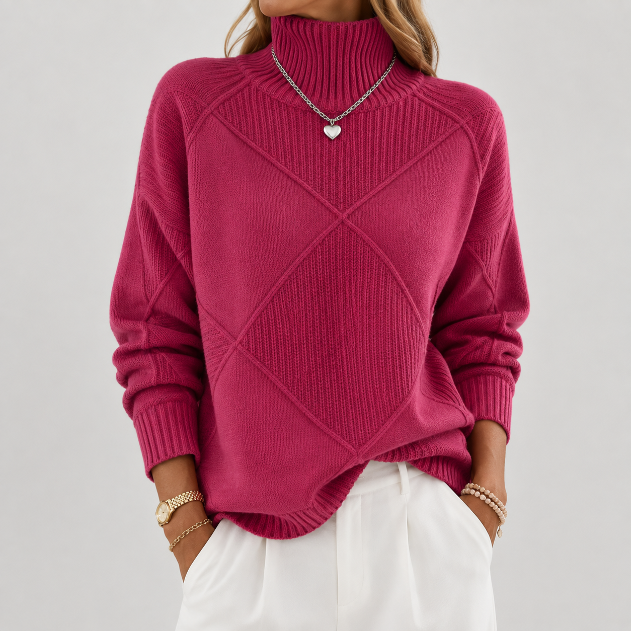 Luxe kasjmier halve coltrui