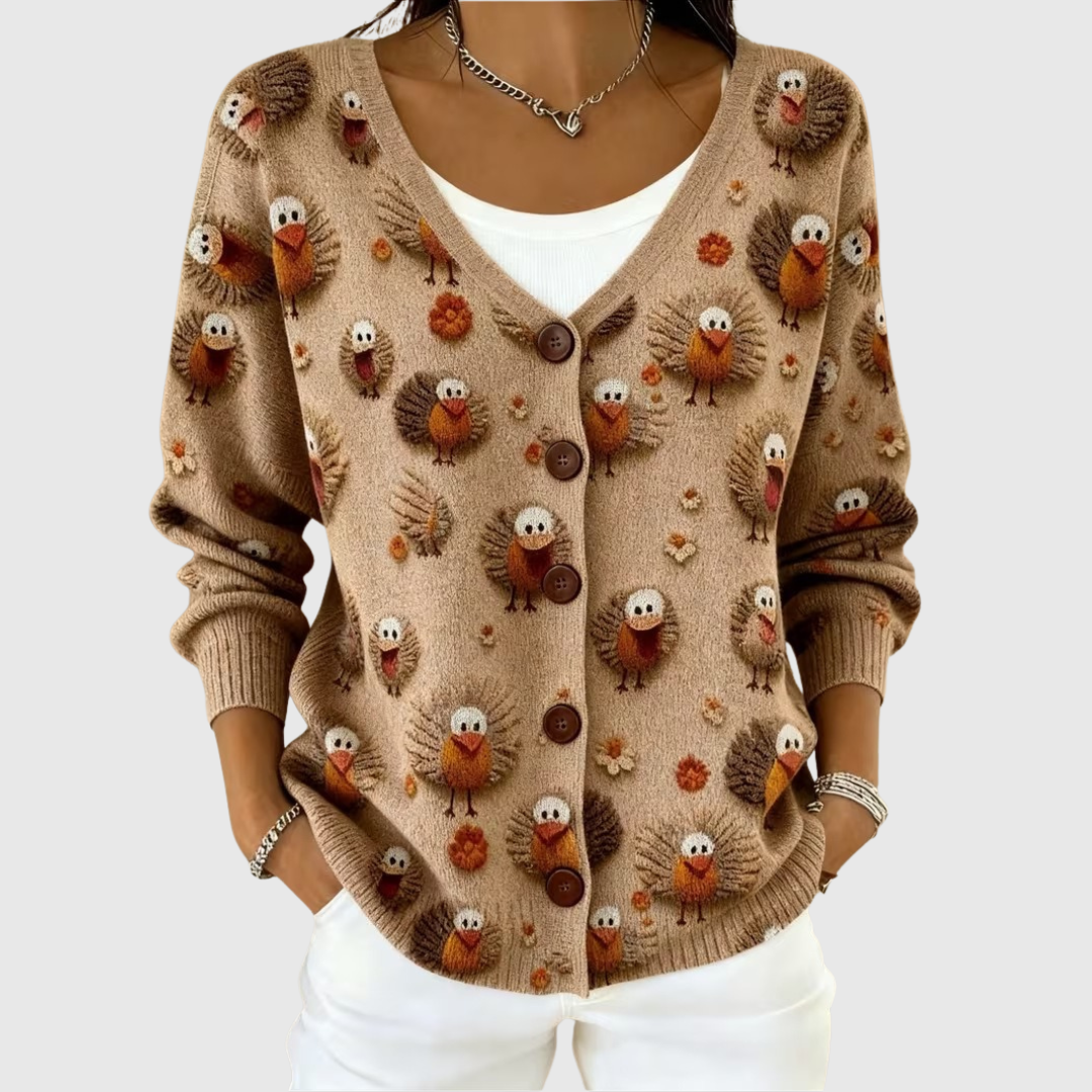 Knusse cardigan met knopen