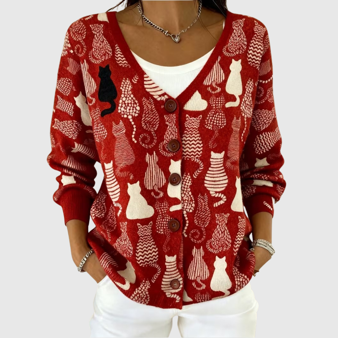 Knusse cardigan met knopen