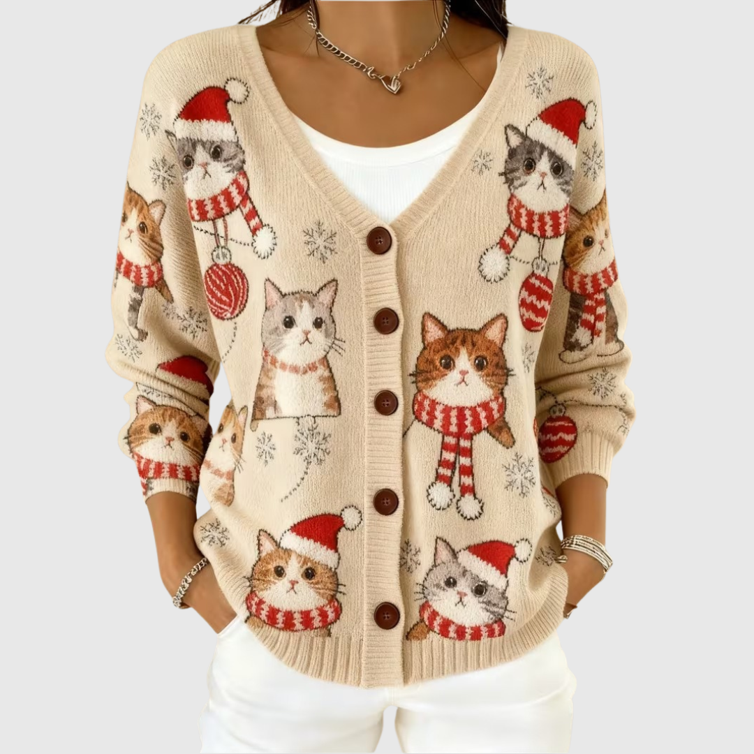 Knusse cardigan met knopen