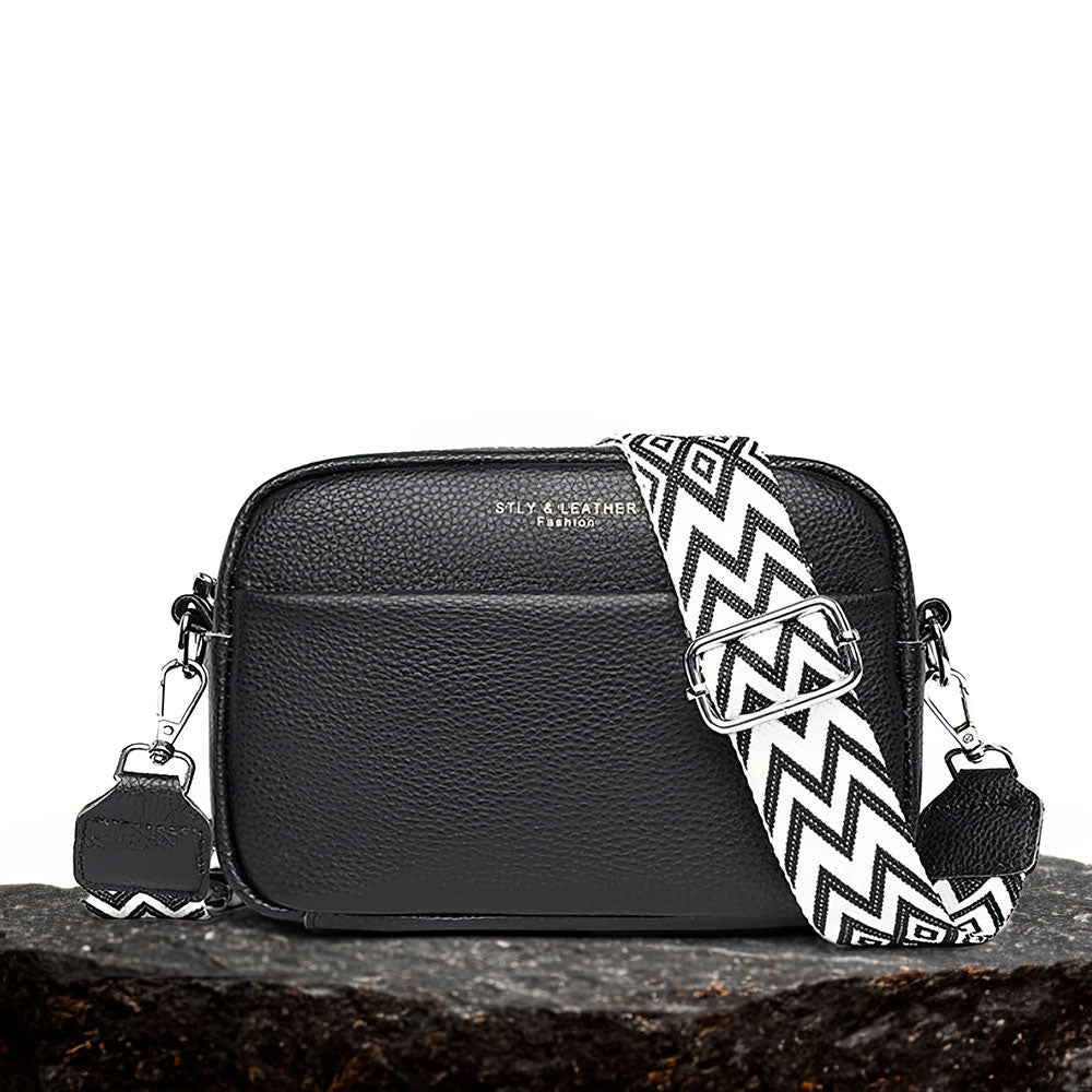 Tijdloze leren crossbodytas