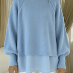 Gelaagde trui blauw