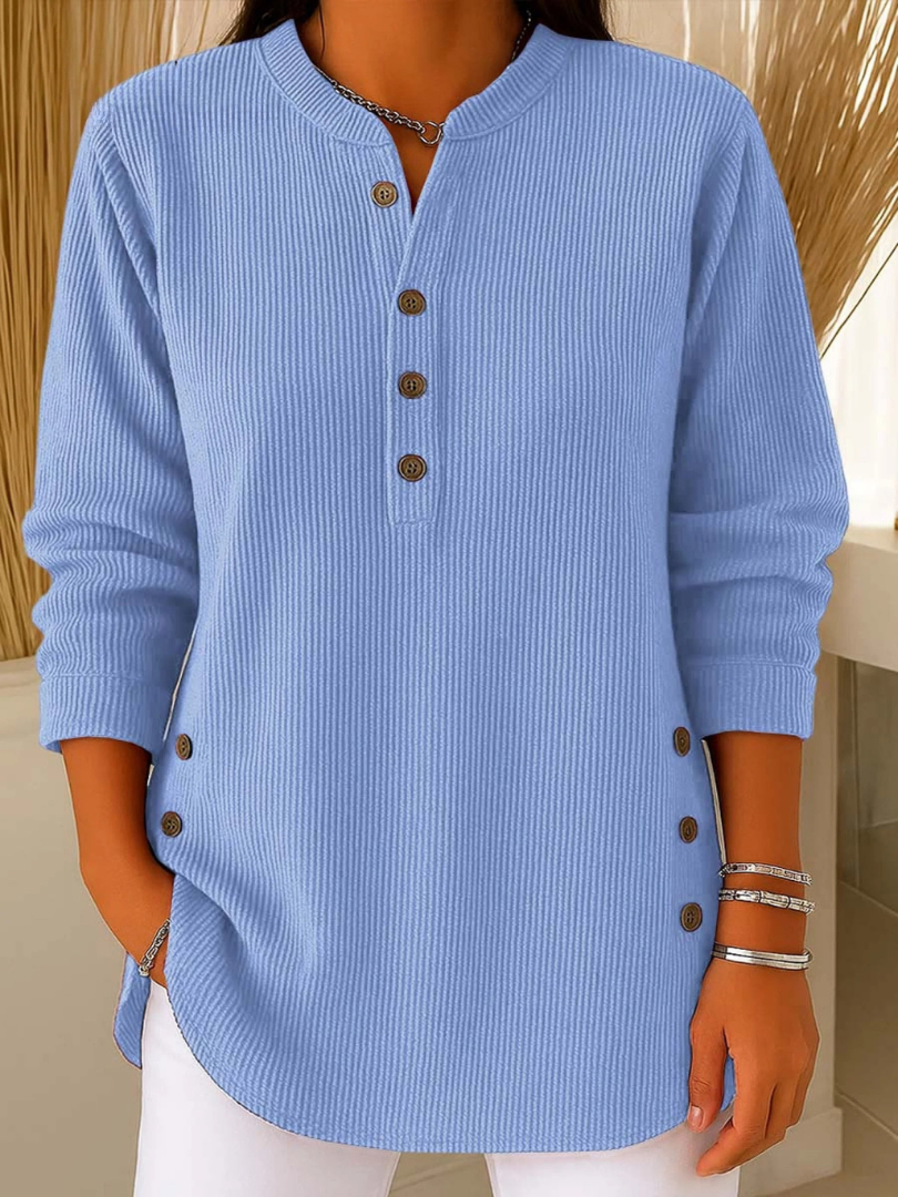Henley tuniek hemelsblauw