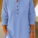 Henley tuniek met knopen