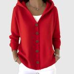 Knusse cardigan met kap