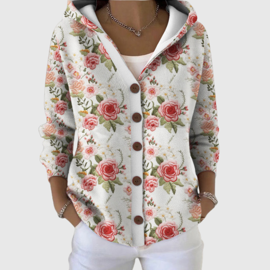Knusse cardigan met kap