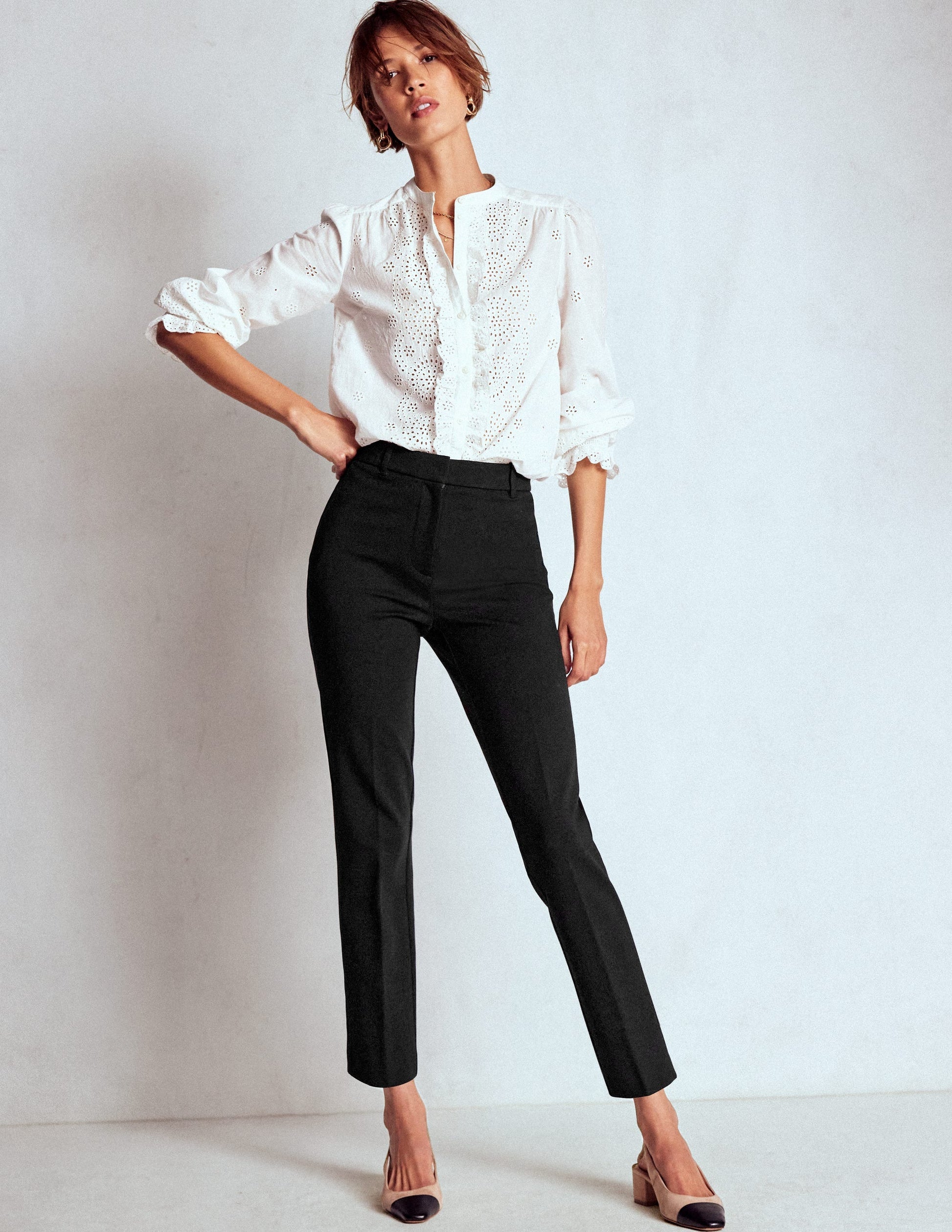 Highgate Ponte Trousers Black - front