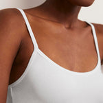 Plain Cami Top White - detail
