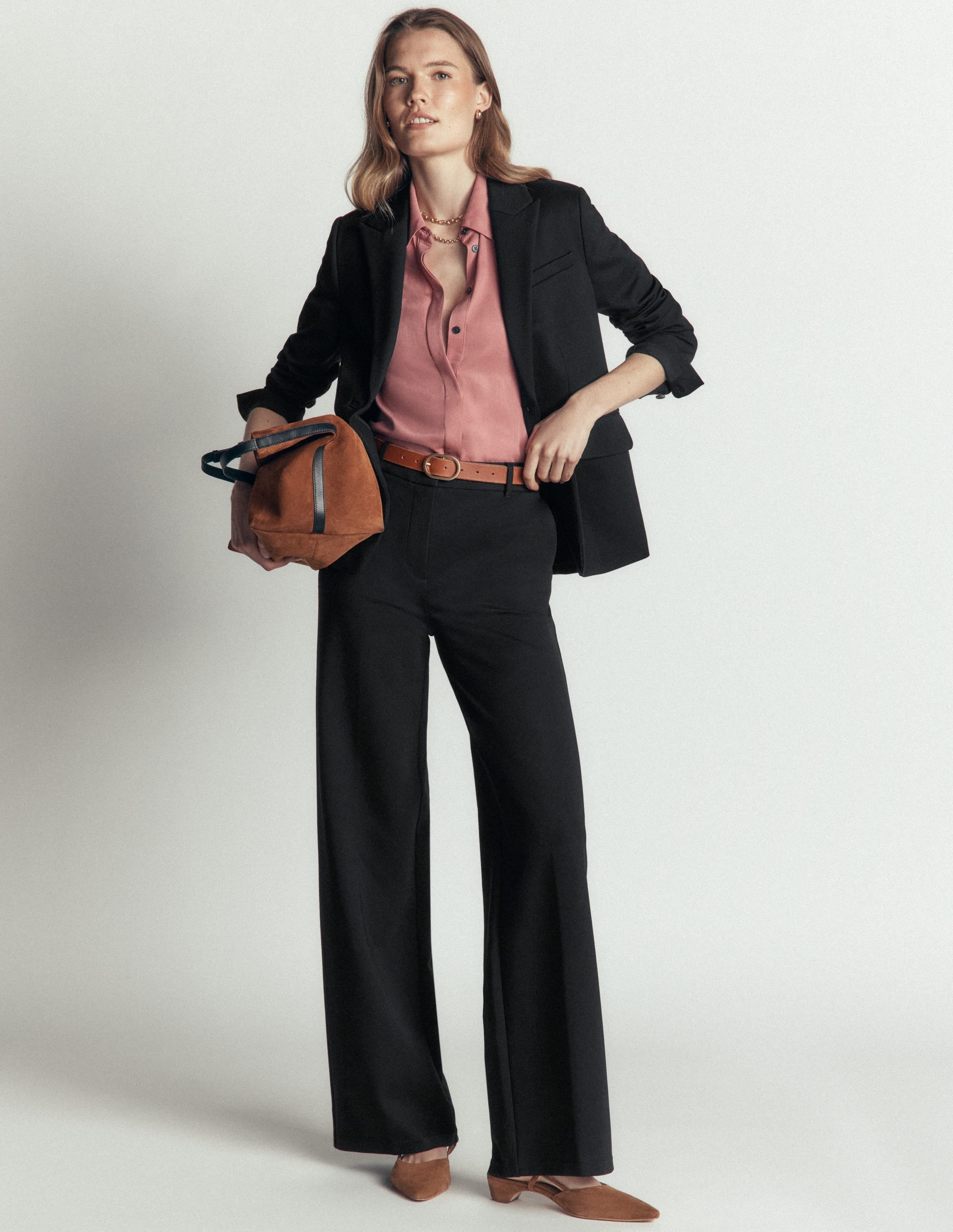 Belgravia Ponte Trousers Black - front