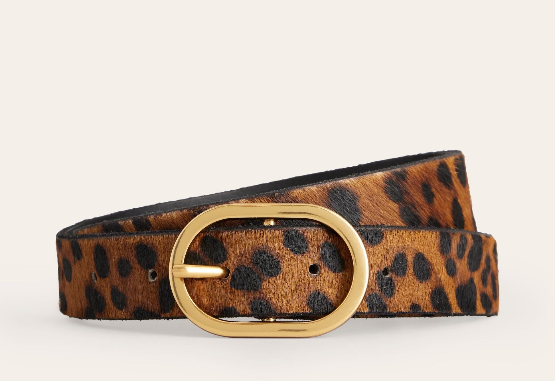 Classic Leather Belt Leopard - front