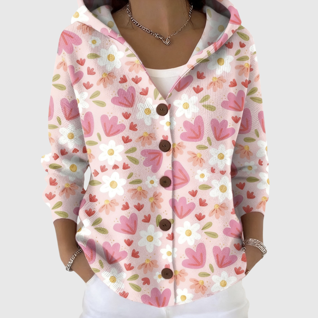 Knusse cardigan met kap