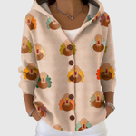 Knusse cardigan met kap