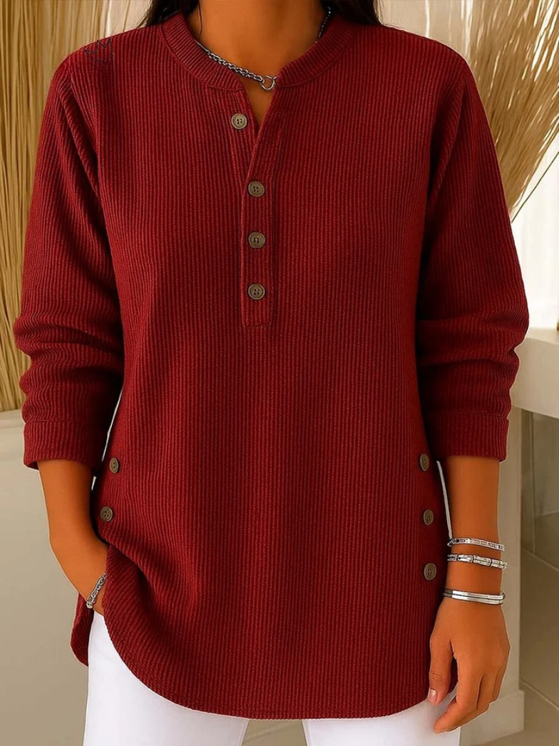 Henley tuniek bordeauxrood
