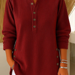 Henley tuniek bordeauxrood