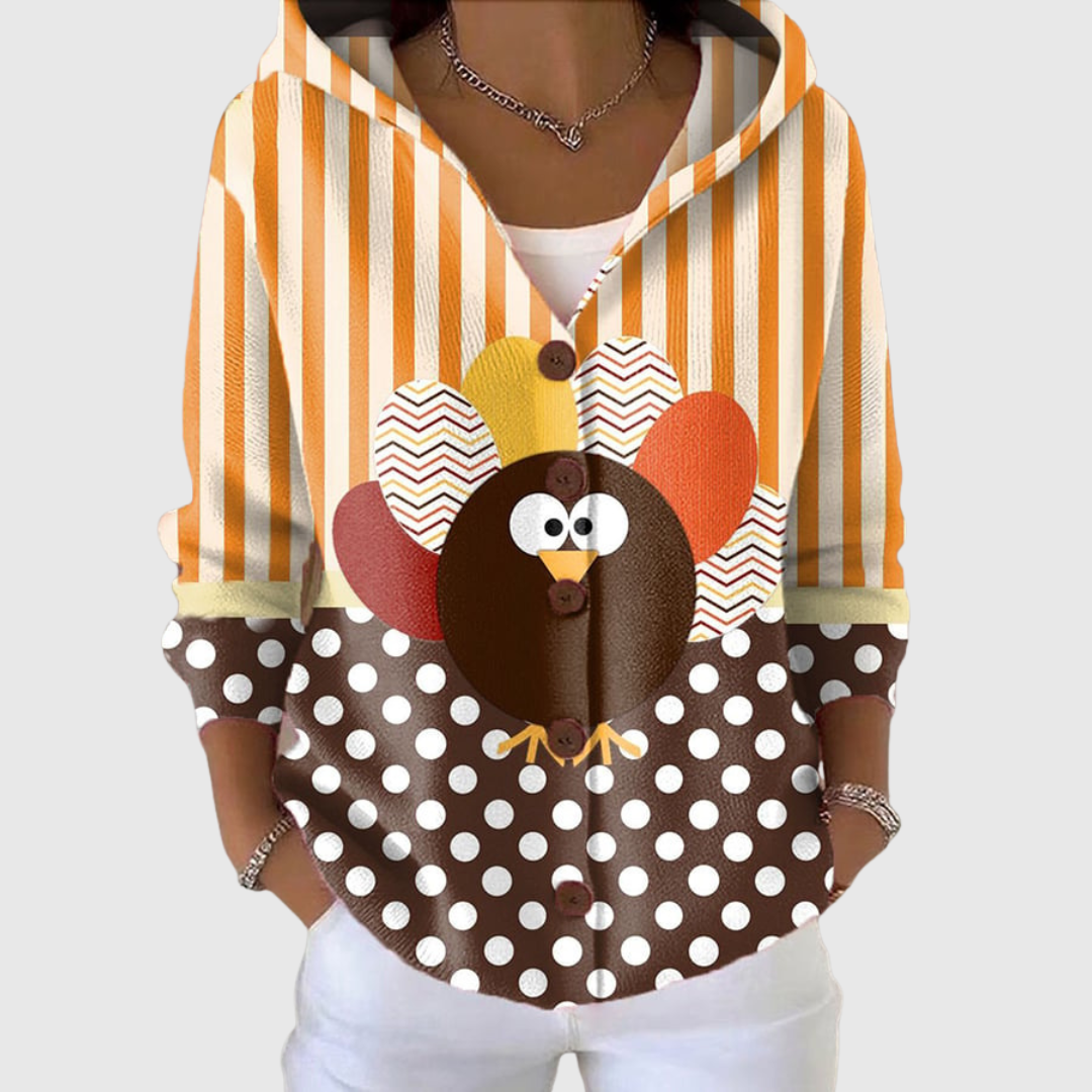 Knusse cardigan met kap