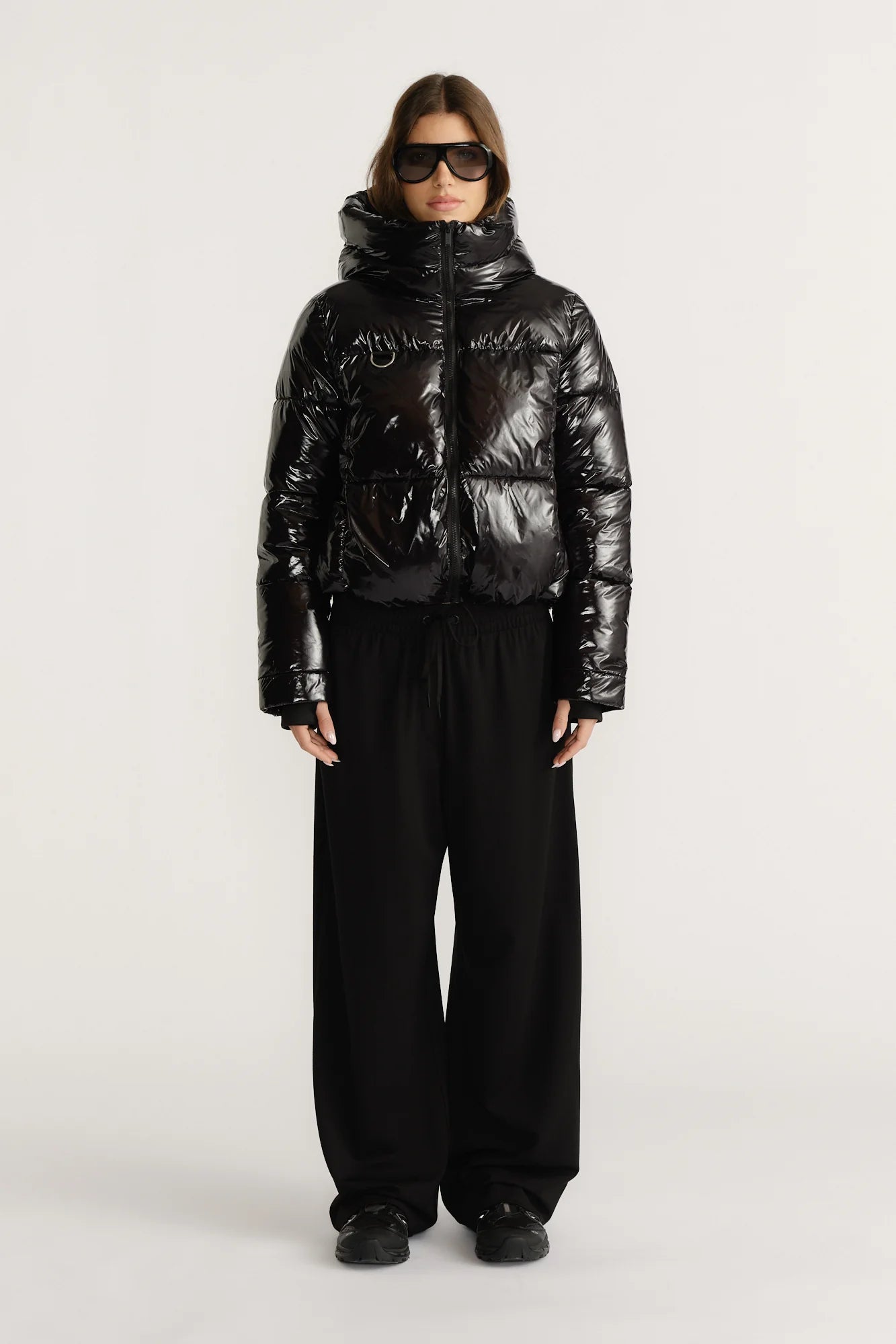D-Luxe glanzende puffer jack