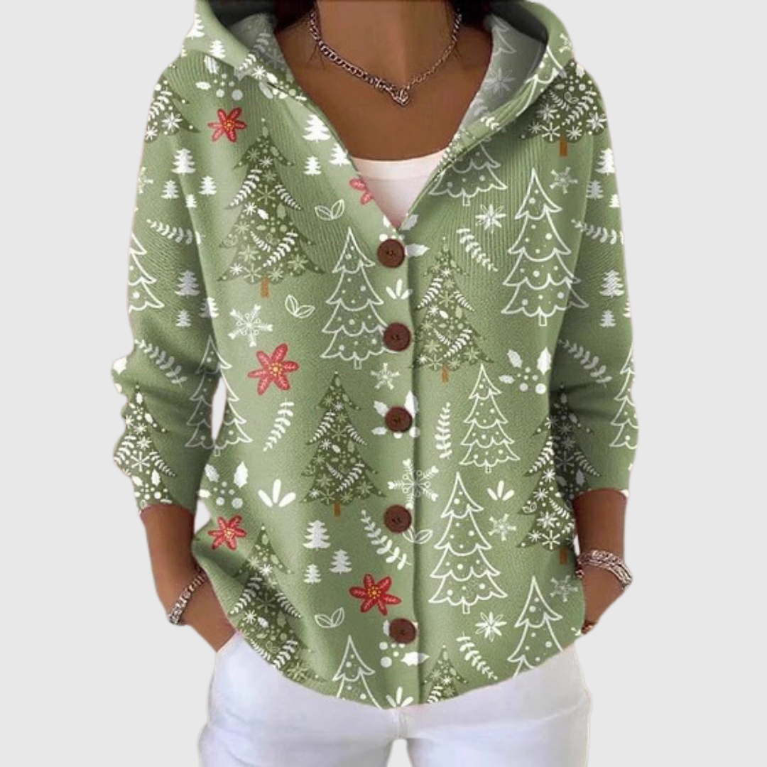 Knusse cardigan met kap