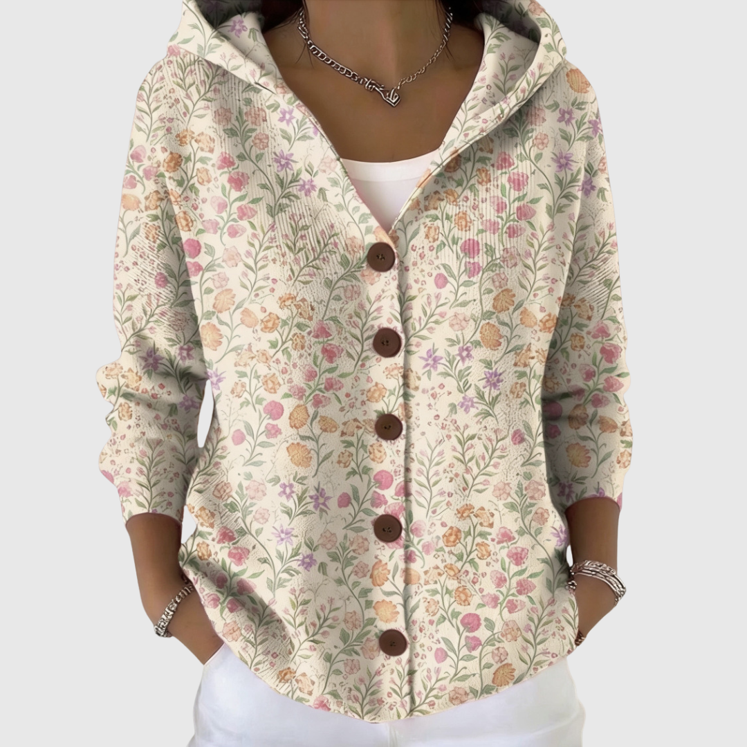 Knusse cardigan met kap