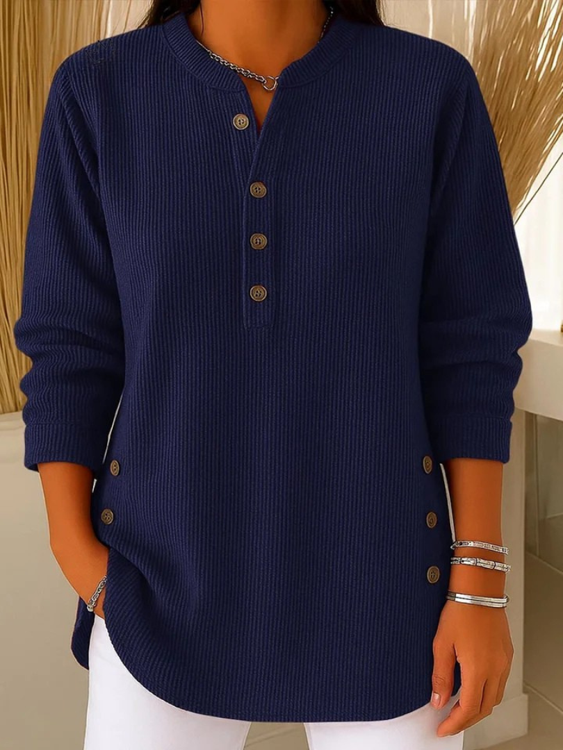 Henley tuniek marineblauw