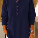 Henley tuniek marineblauw