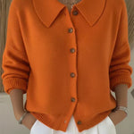 Getailleerde blousecardigan oranje