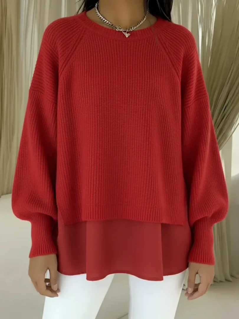 Gelaagde trui rood