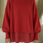 Gelaagde trui rood
