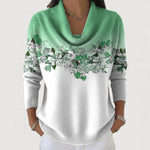 Bloemenprint coltrui mintgroen