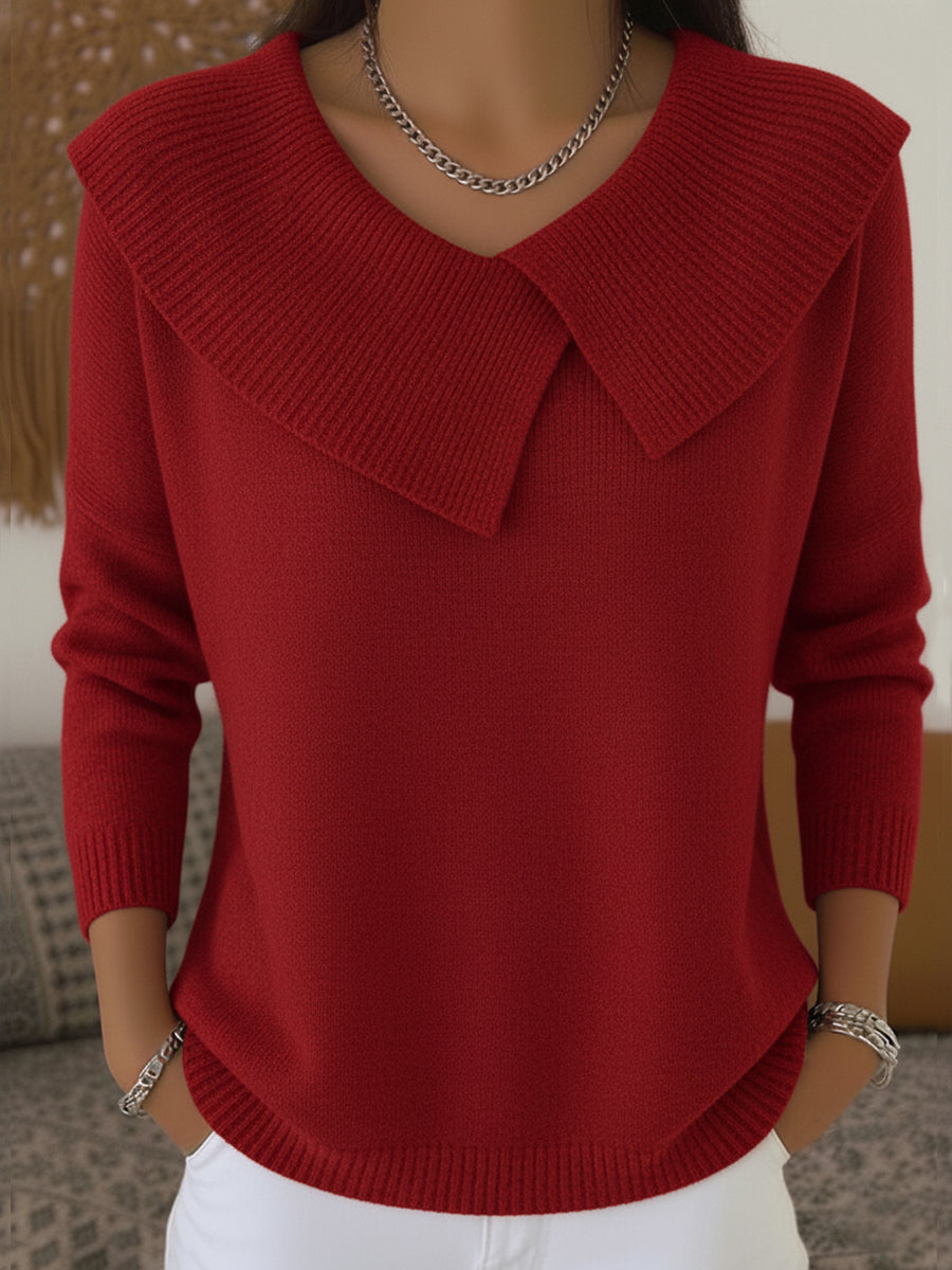 Sjaalkraag coltrui rood