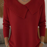 Sjaalkraag coltrui rood