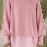 Gelaagde trui roze