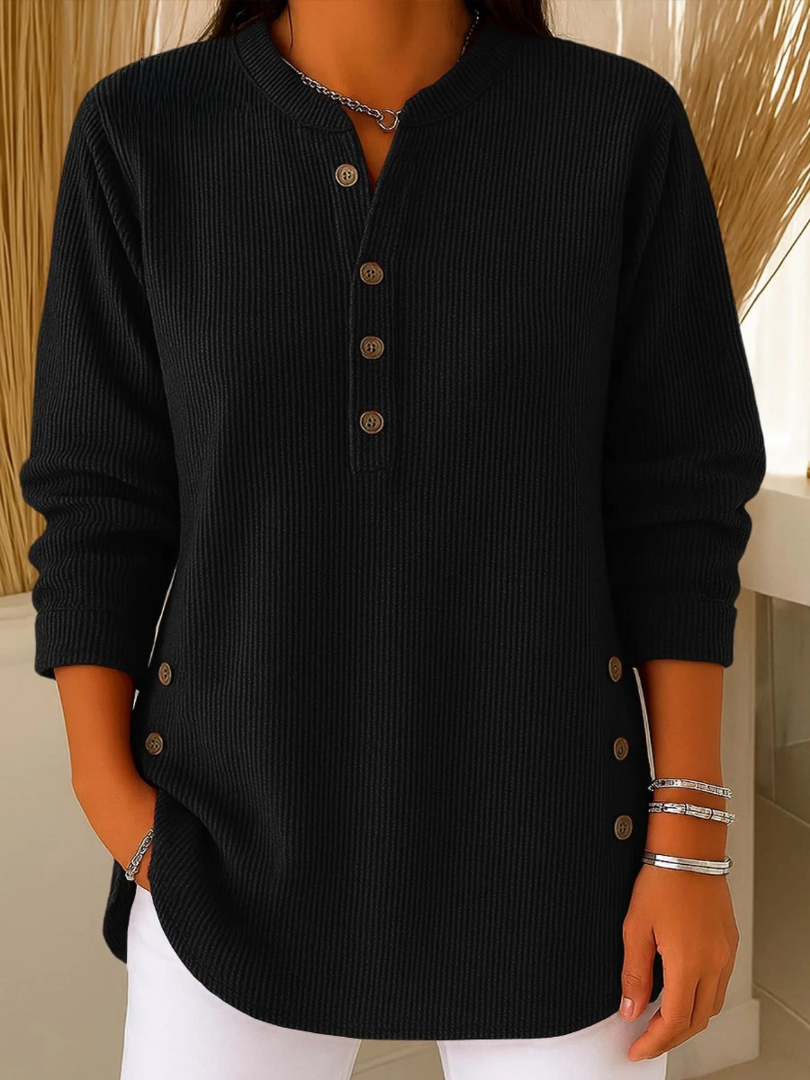 Henley tuniek zwart