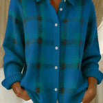 Geblokte cardigan