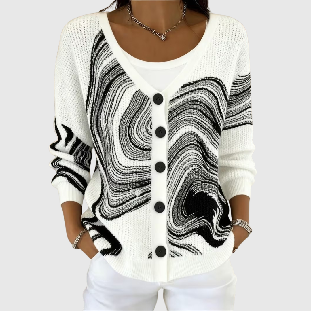 Knusse cardigan met knopen