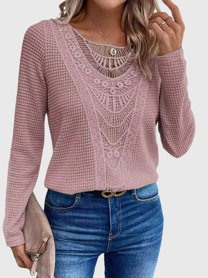 Roze boho blouse