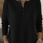 Henley knooptrui zwart