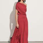 Elsie asymmetrische maxi-jurk