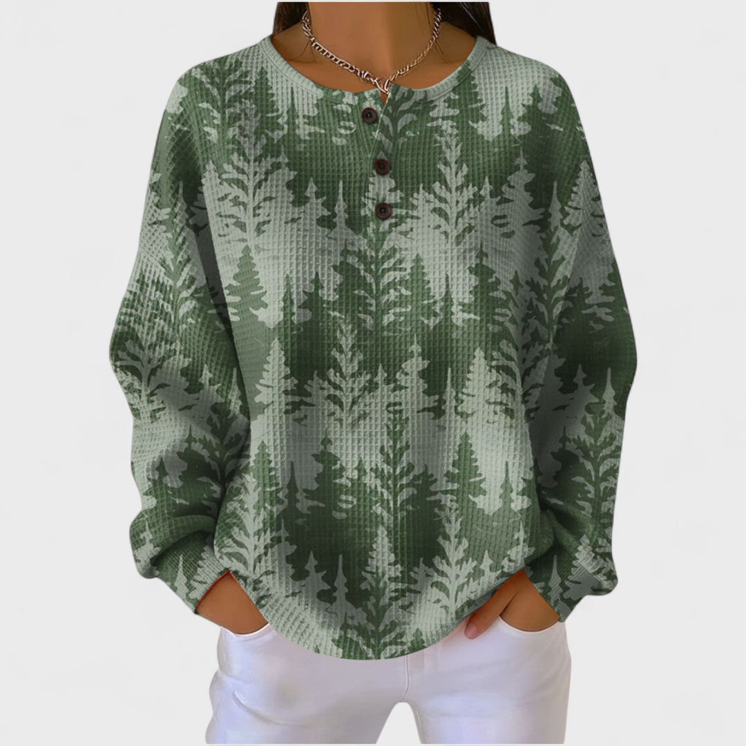 Groene kerstboom trui