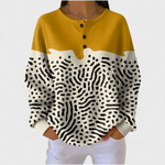 Gele dierenprint trui