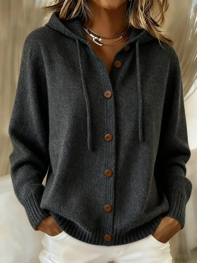 Cardigan met kap zwart