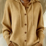 Cardigan met kap kaki