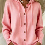 Cardigan met kap roze