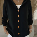 A-lijn cardigan met kap zwart