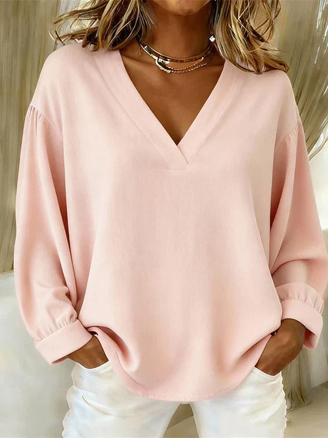 Roze elegante blouse
