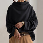 Oversized top met halve col