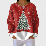 Rode kerstboom trui