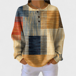 Kleurrijke patchwork trui