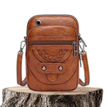 Gestructureerde leren handtas