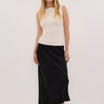 Dove geribbelde knit tank