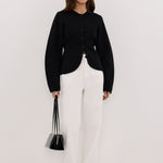 Eliza getailleerd vest zwart